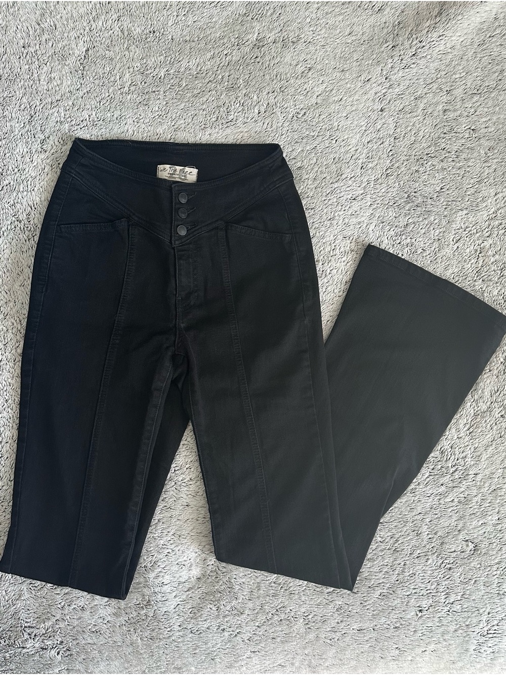 Free People Black Flare Jeans